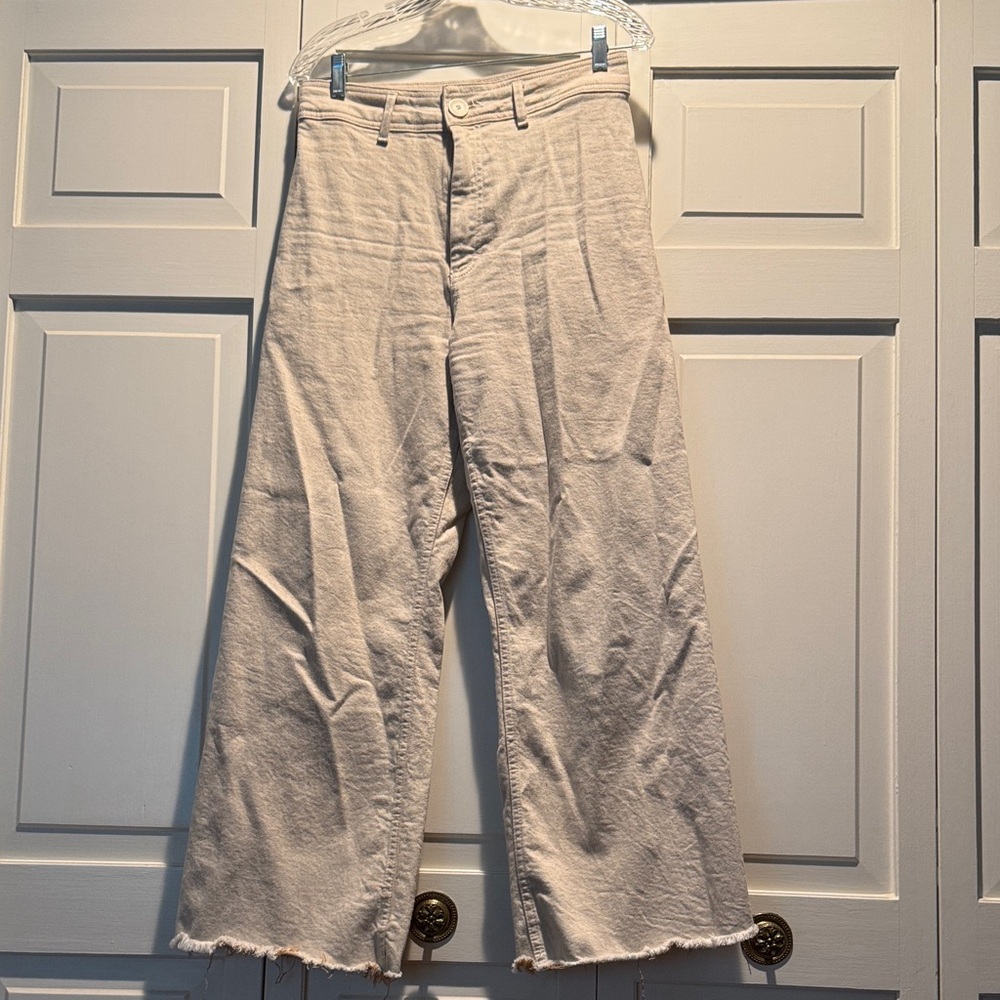 Zara Beige/Ecru trouser jeans